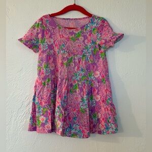 Lilly Pulitzer - Floral Pink and Green Kids Dress
